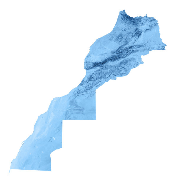 摩洛哥西撒哈拉地形图孤立图片下载