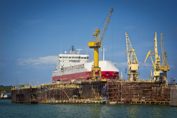 工业港口的船坞图片下载