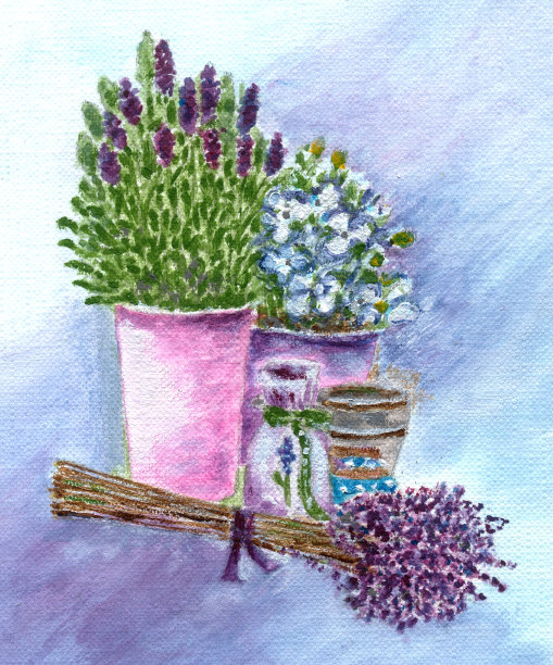 花盆中的花素材图片