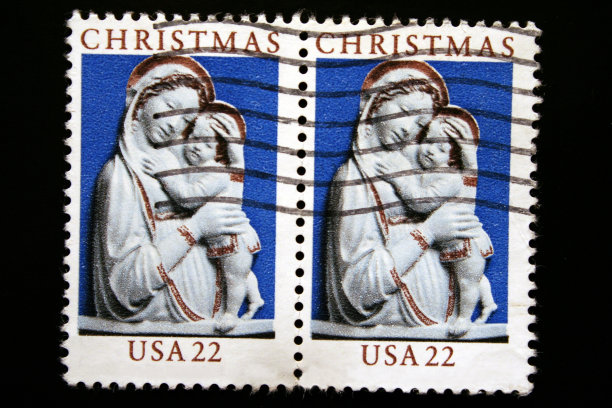 圣诞邮票图片下载