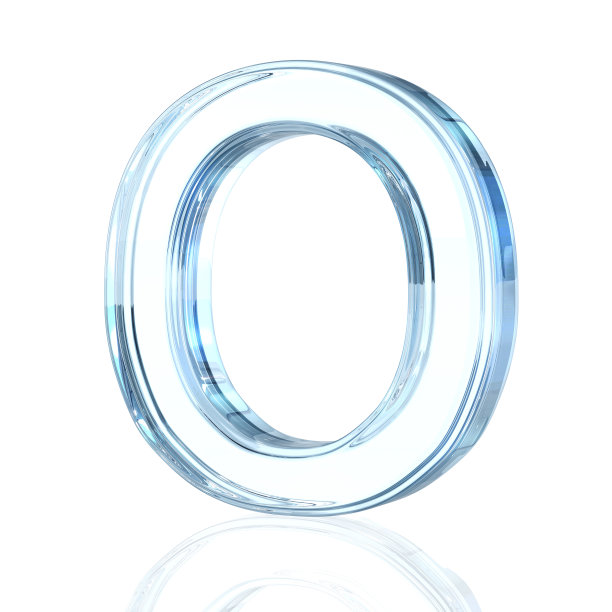 玻璃字母O图片下载