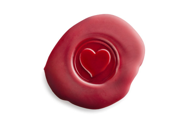 心形蜡封。彩色图像图片下载