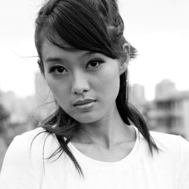 单身亚洲年轻模特肖像图片下载