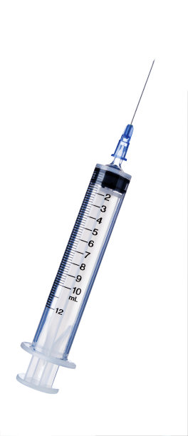 皮下针孤立于白色皮肤上图片下载