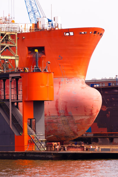 船坞里的船首图片下载