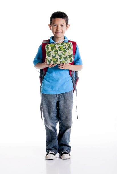 白色背景下的学生图片下载