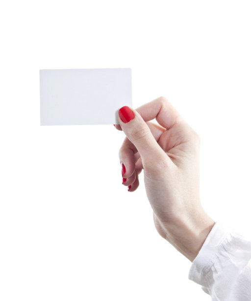 手里拿着一张空白的名片图片下载