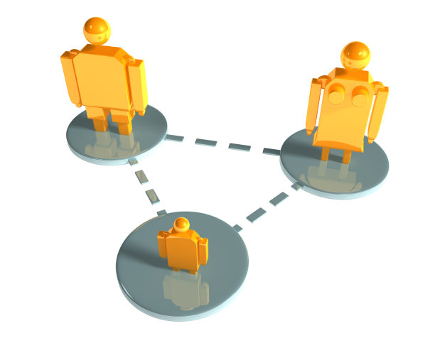 抽象的人形在两个较大的人之间图片下载