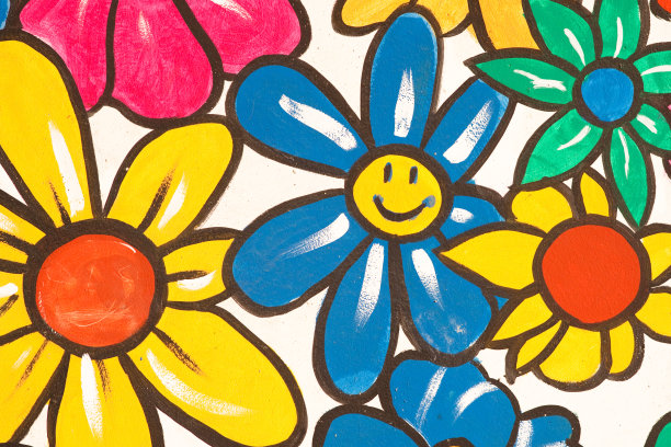 多色涂鸦背景，全帧图像与生动的颜色图片下载