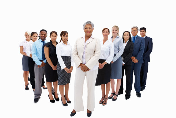 成熟的女性领导和她的团队图片下载