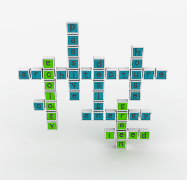 绿色概念填字图片下载