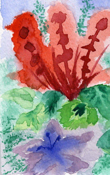 花花束水彩图片下载