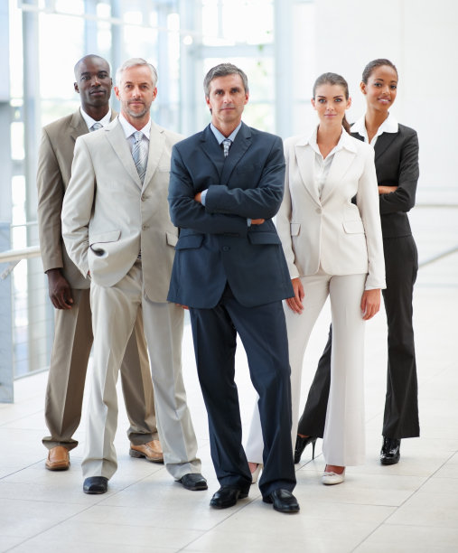 自信的商业伙伴站在一起图片下载