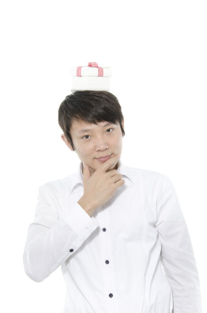 圣诞老人带着礼物微笑图片下载