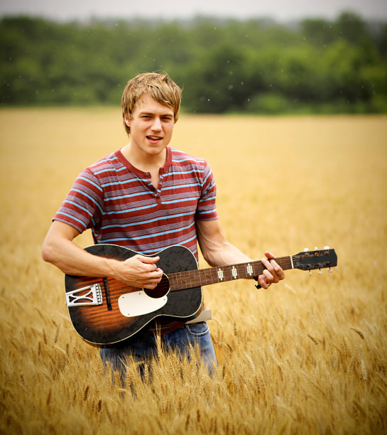 迷人的吉他画像图片下载