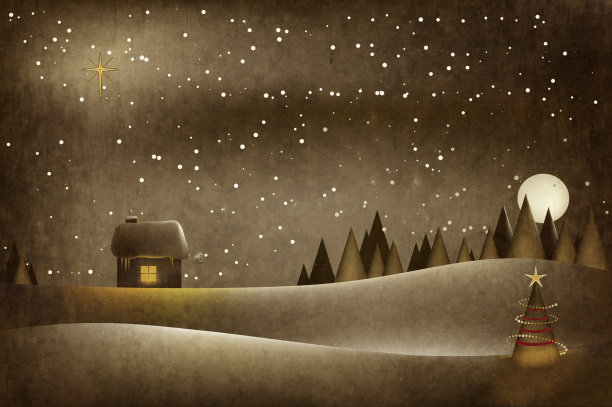 老式圣诞节图片下载