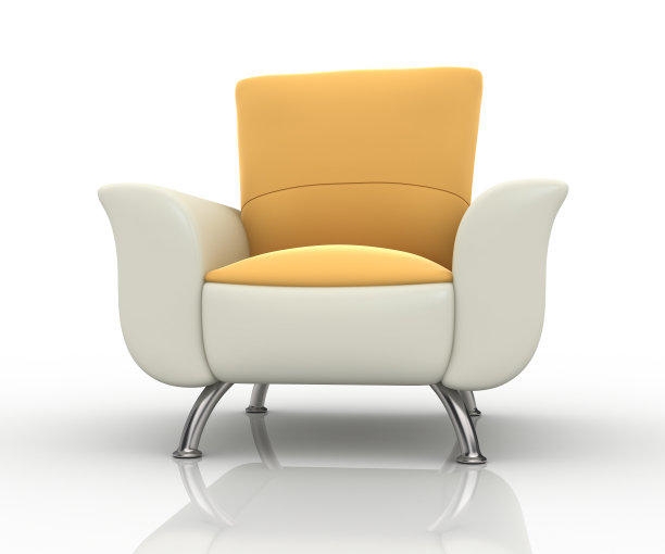 白色沙发孤立图片下载