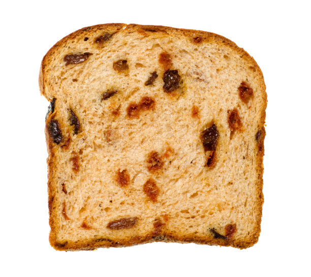 肉桂葡萄干面包片图片下载