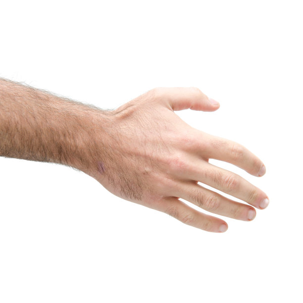 男手准备好握手孤立上白图片下载