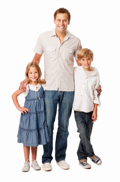 有孩子的父亲-孤立图片下载