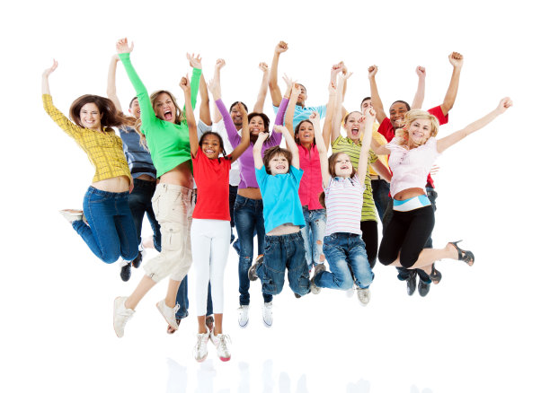 一大群人在跳。图片下载