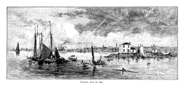 纽波特，罗德岛|美国历史插图图片下载