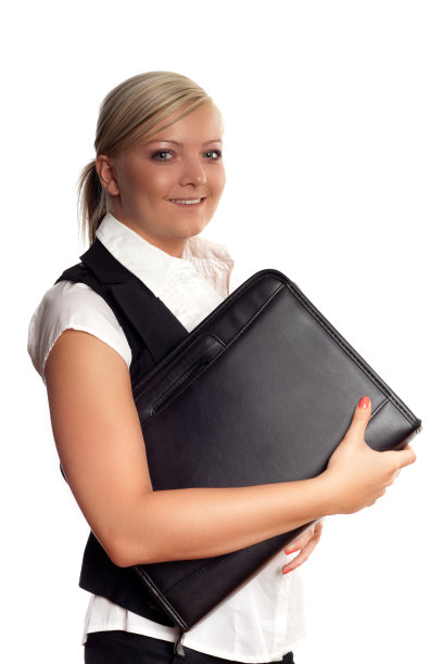 拿着公文包的年轻女商人图片下载