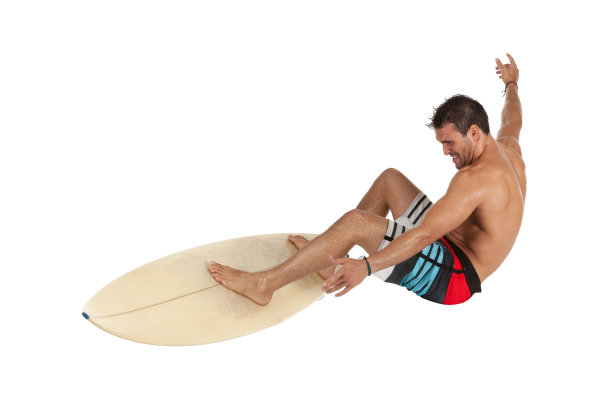 一个人在冲浪板上冲浪图片下载