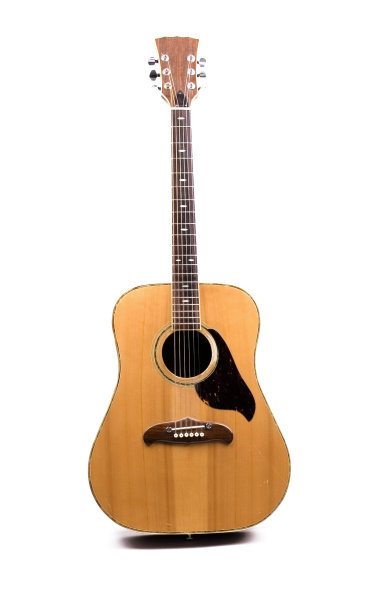 原声吉他在白色背景图片下载