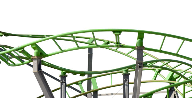 孤立的过山车轨道图片下载