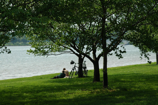 波托马克河边上的一对图片下载