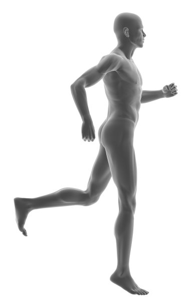 一个人的身体，奔跑着图片下载