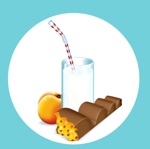 牛奶，杏仁和巧克力图片下载