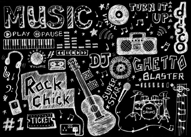 音乐涂鸦图片下载