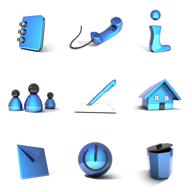 蓝色图标图片下载