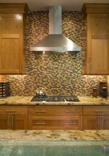 时尚的现代厨房。图片下载