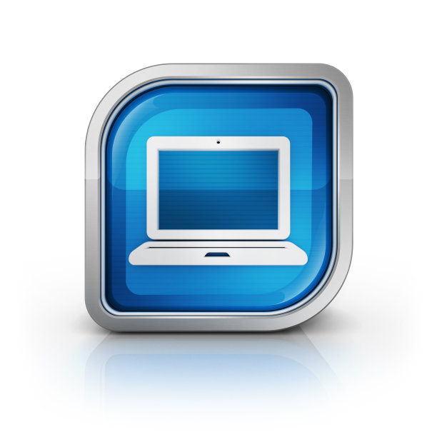 笔记本电脑3d光滑图标图片下载