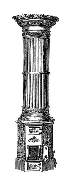 煤炉|古董家居插图图片下载