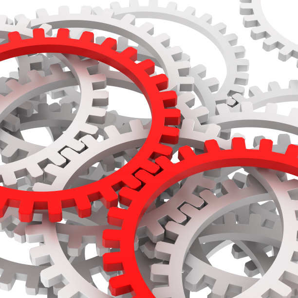 机齿轮特写图片下载