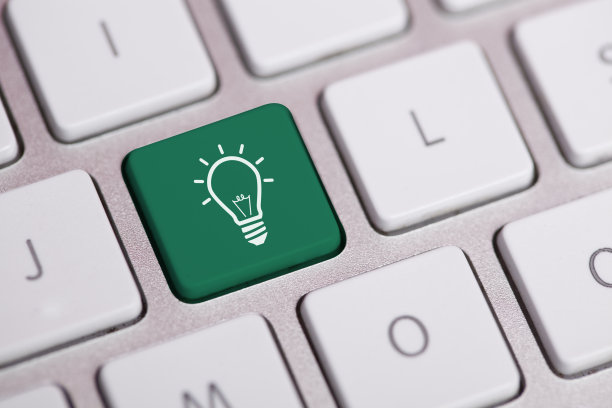 灯泡想法键盘概念-新想法图片下载