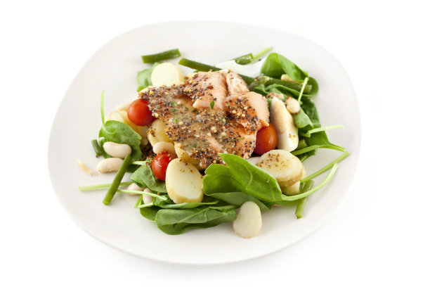 烤三文鱼沙拉图片下载