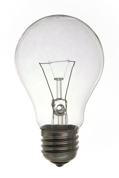 白底上的灯泡。图片下载