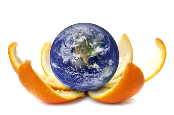 地球在橙色图片下载