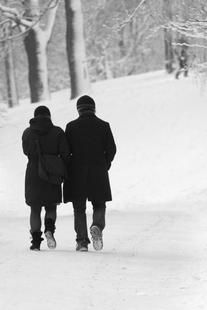 在公园里散步图片下载