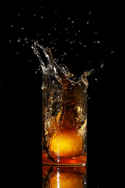 鲜饮冰茶泼洒图片下载