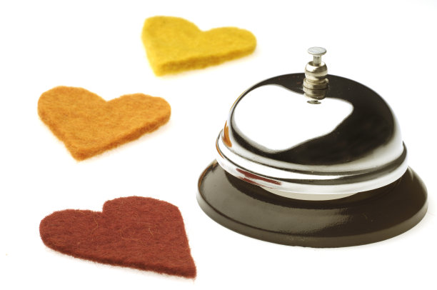 服务钟声带着爱心。图片下载