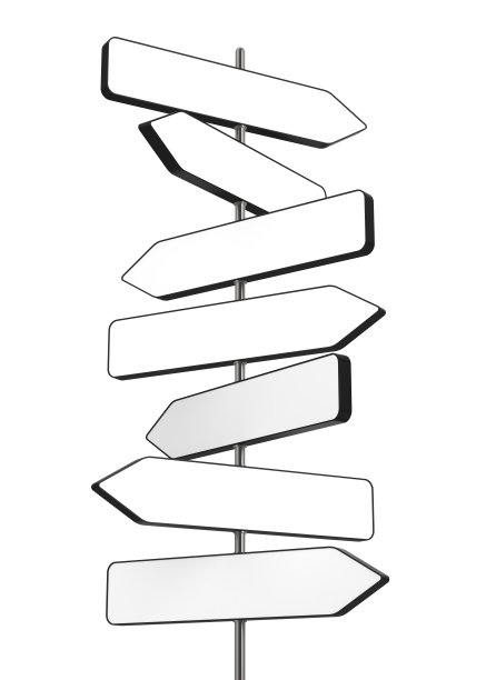 空白的路标图片下载