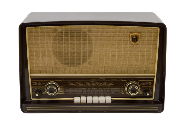 老式收音机(孤立)图片下载