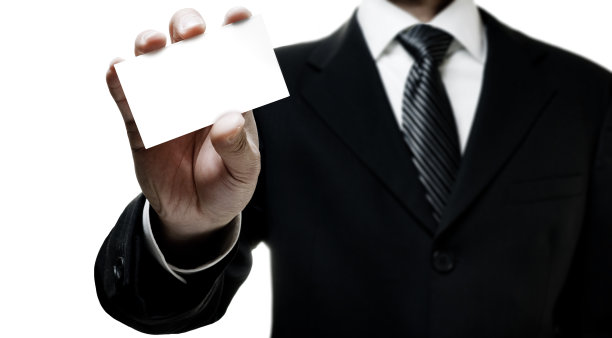 持空白卡的商人图片下载