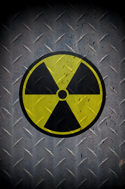 核图标上的金属背景图片下载